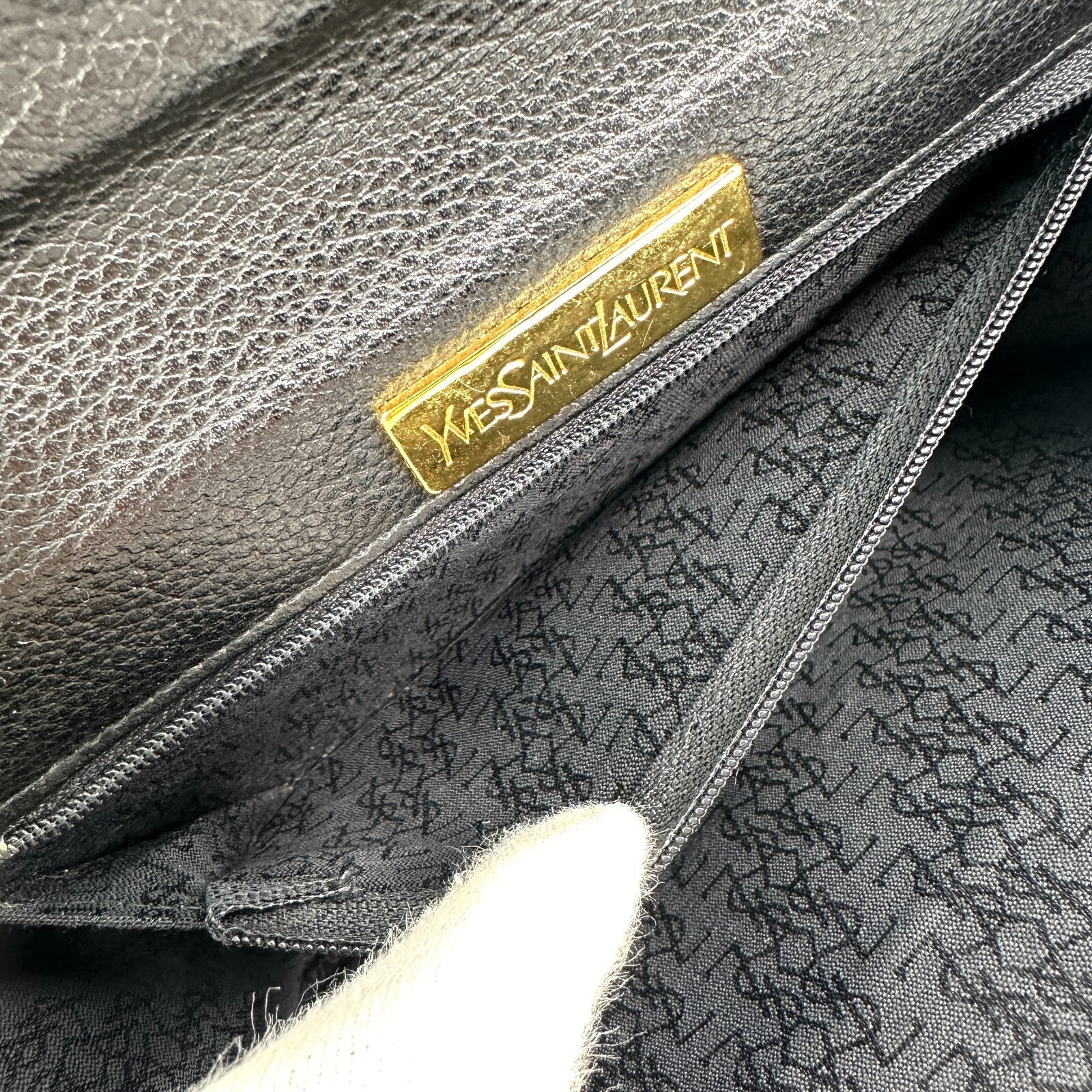 Saint Laurent Yves Clutch Bag - Black, Leather 