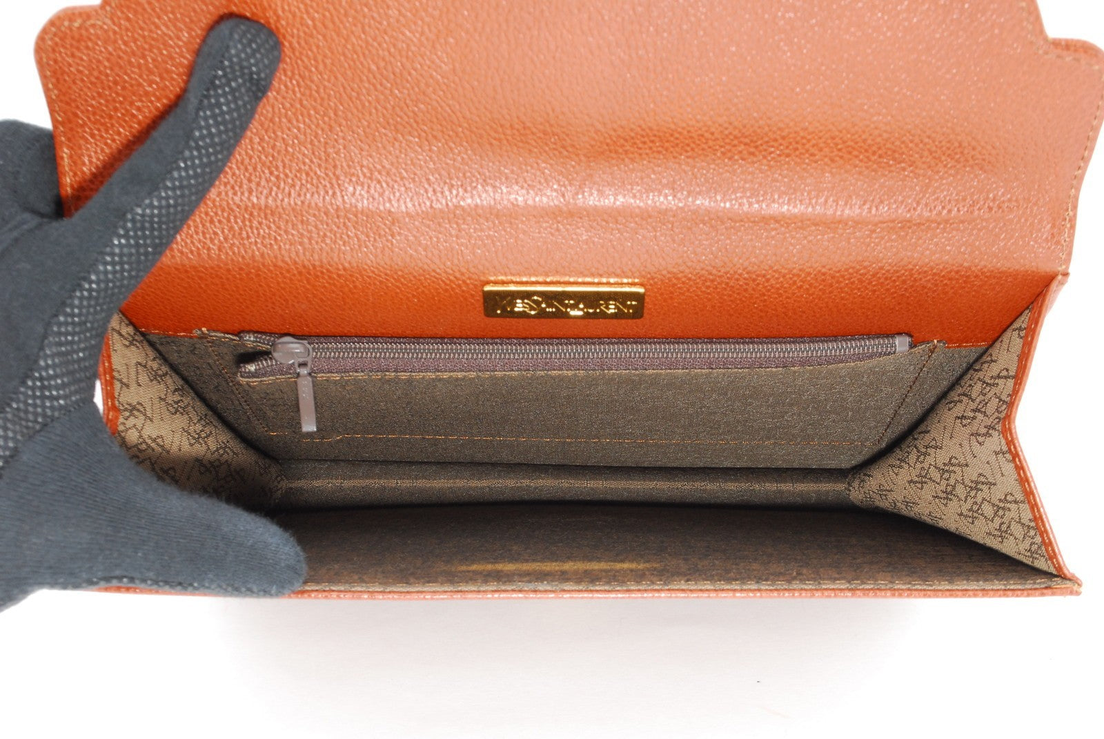 Saint Laurent Vintage Clutch - Brown, Leather 