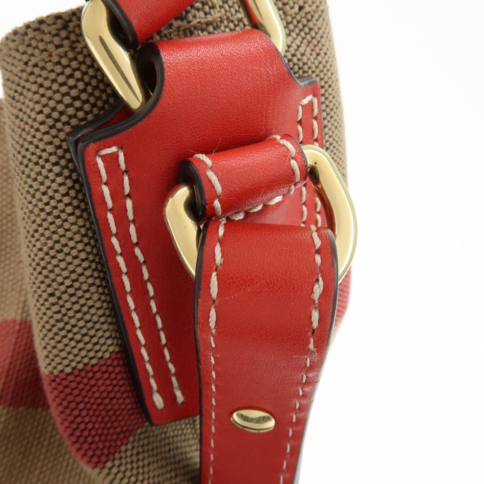 Burberry 2way bag Handbag - Beige, Canvas and Leather