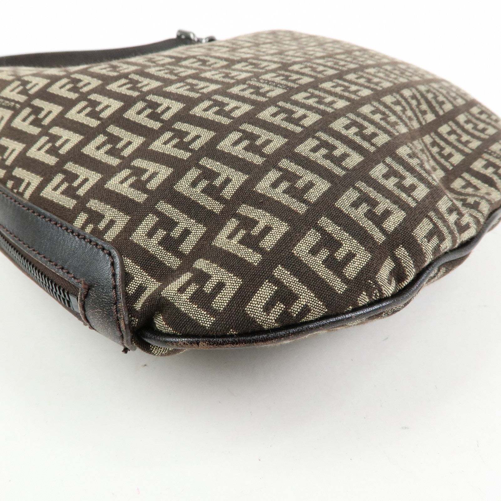 Fendi Shoulder Bag - Dark Brown, Canvas and Leather