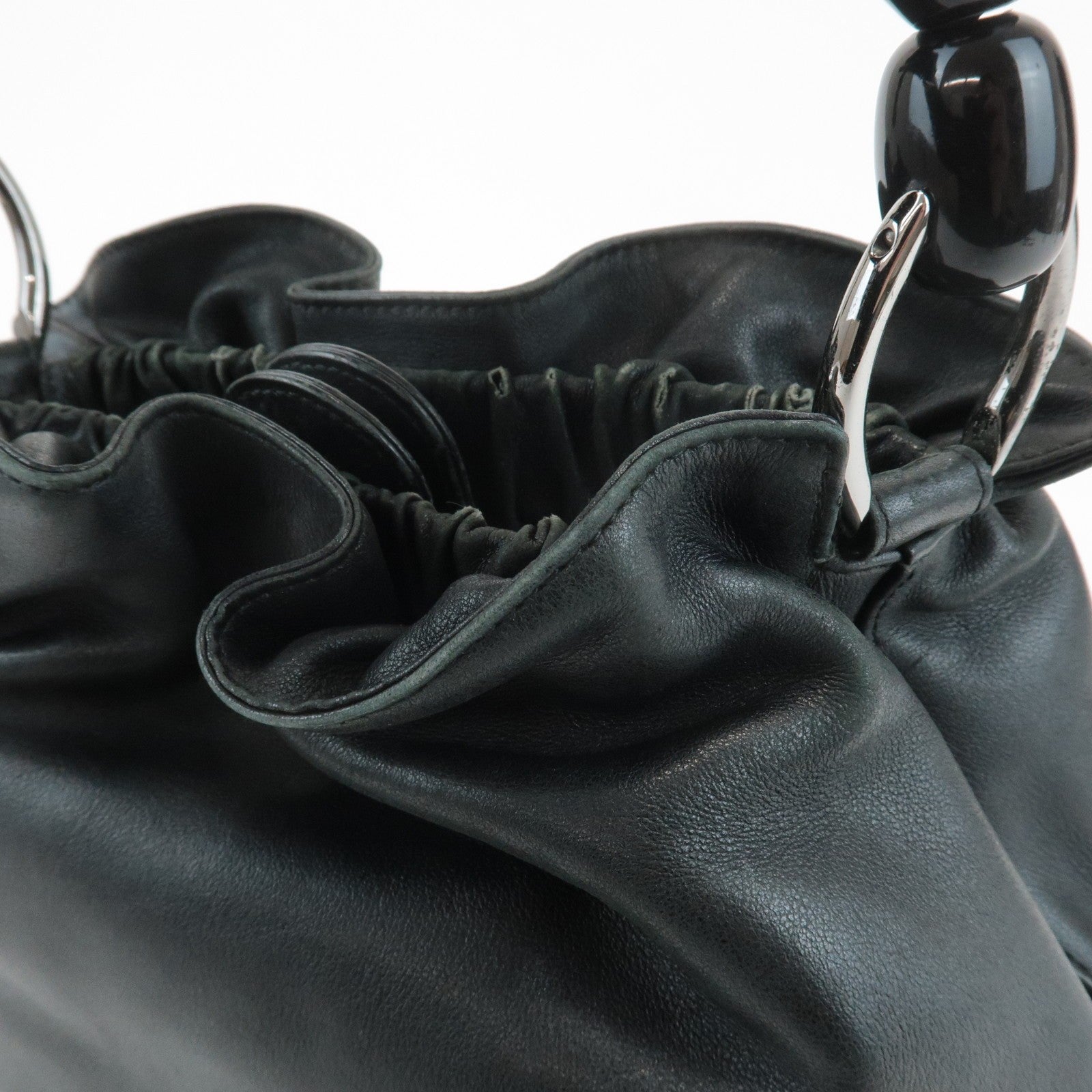 Christian Dior Maris Pearl Hand Bag - Black, Leather