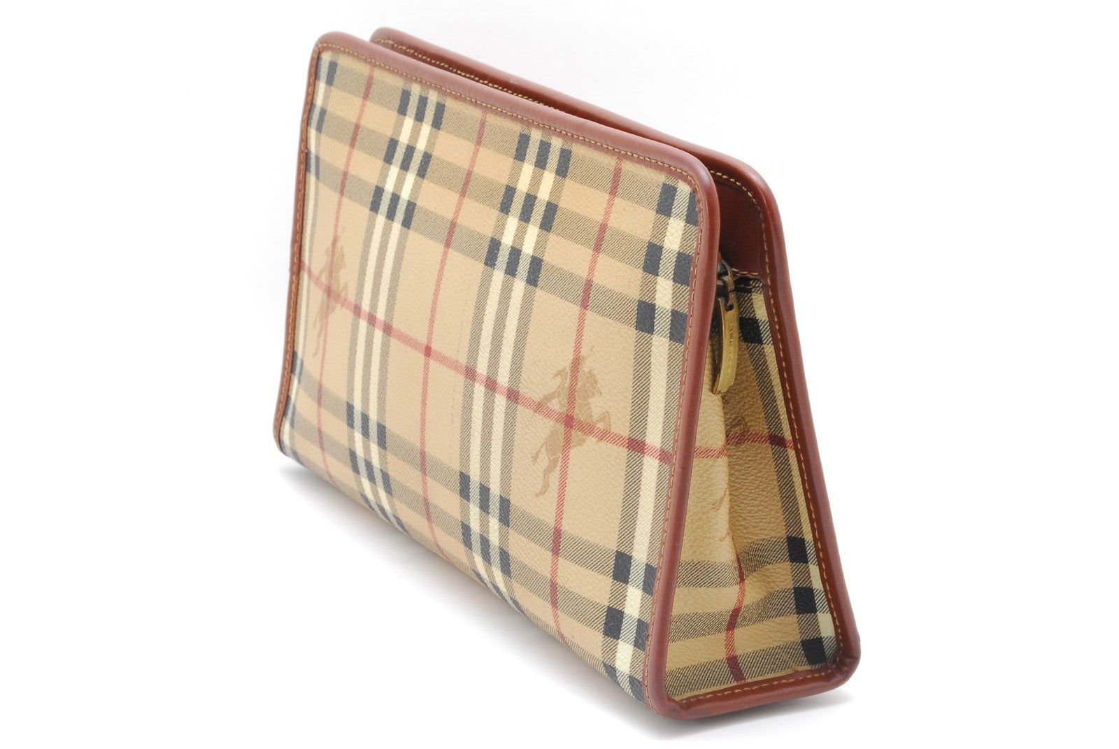 Burberry Nova Clutch Bag - Brown, Leather