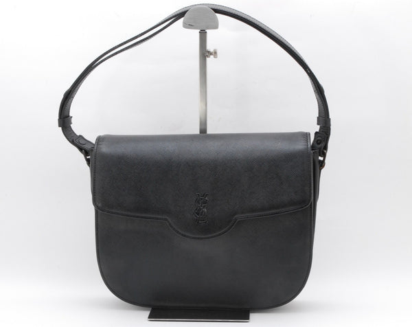 Saint Laurent Yves Shoulder Bag - Black, Leather 