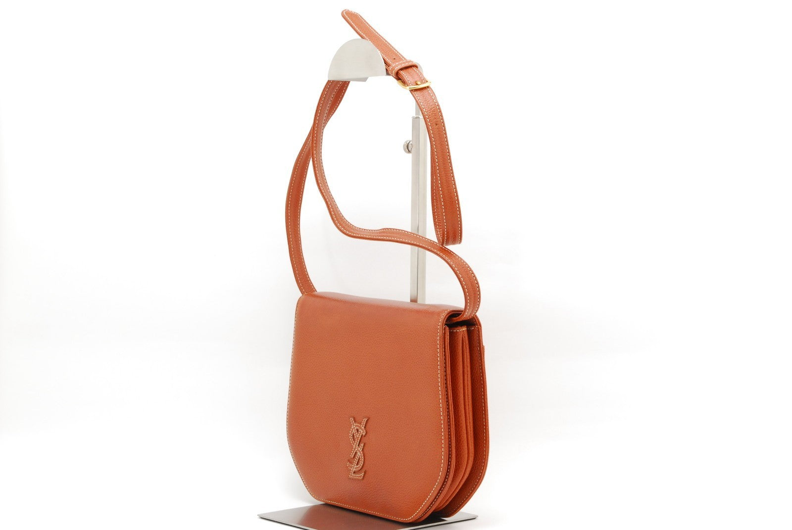 Saint Laurent Yves Cassandra Shoulder Bag - Brown, Leather 