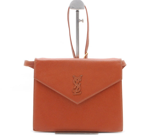 Saint Laurent Shoulder Tote Stitch Bag - Brown, Leather 