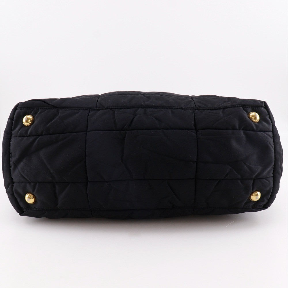 Prada Quilted Tote Handbag - Black, Nylon