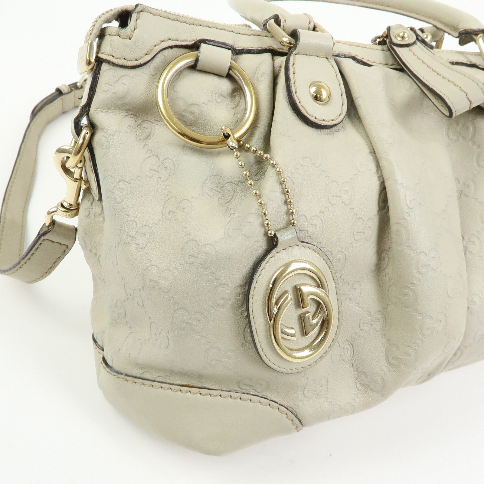Gucci Sukey 2Way Hand Bag - Ivory, Guccissima Leather