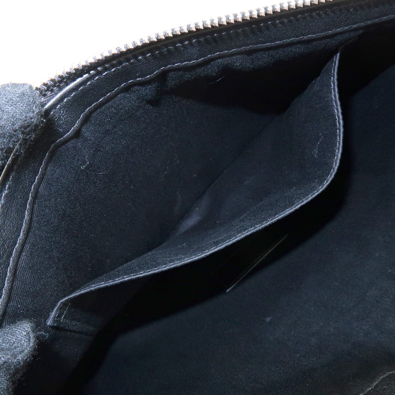Saint Laurent Paris Clutch Bag - Black, Canvas, Leather