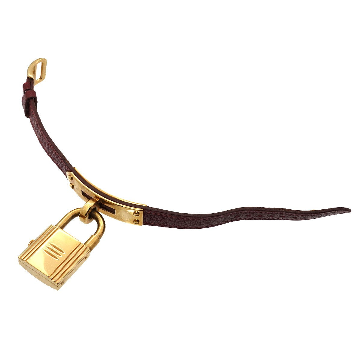 Hermès Kelly Watch - Bordeaux, Stainless steel/YGP,Leather