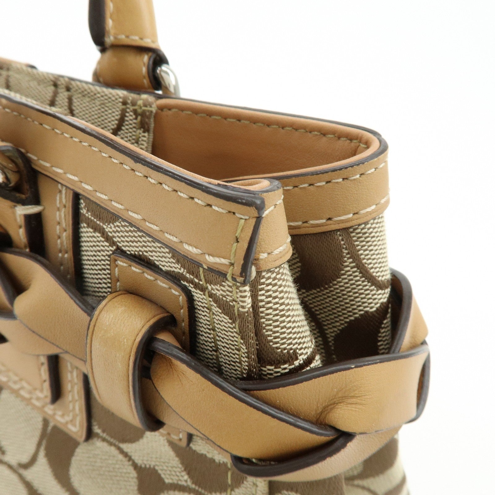 Coach Tote Bag - Brown, Canvas Leather