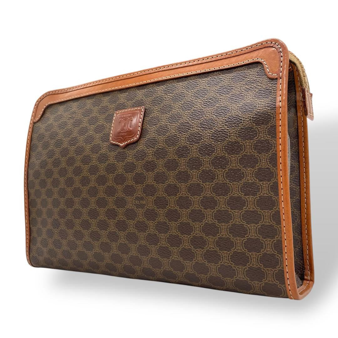 Celine s67 Magadam Clutch Bag - Brown, PVC Leather