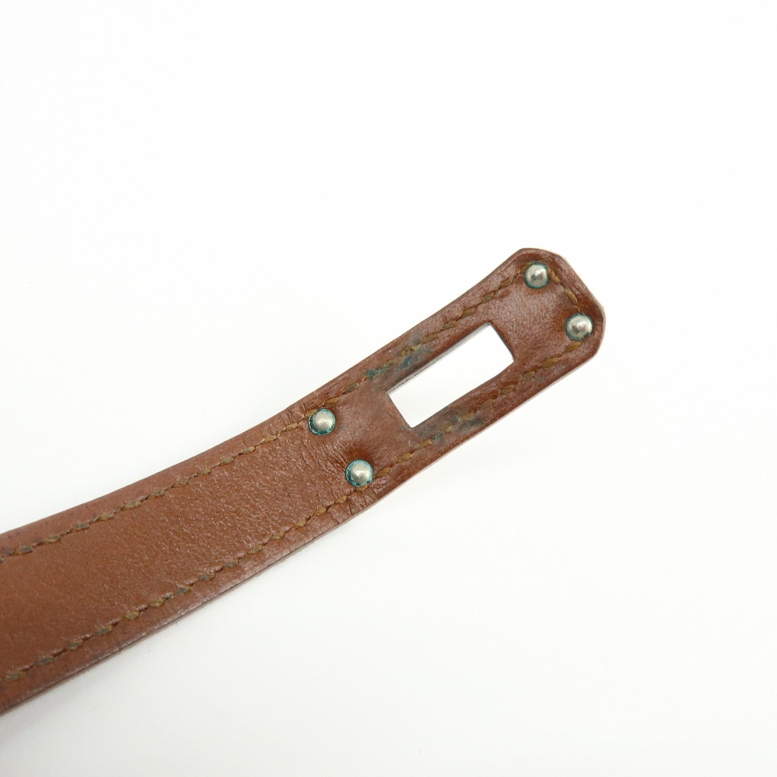 Hermès Kelly Double Tour Bracelet - Brown, Silver, Leather