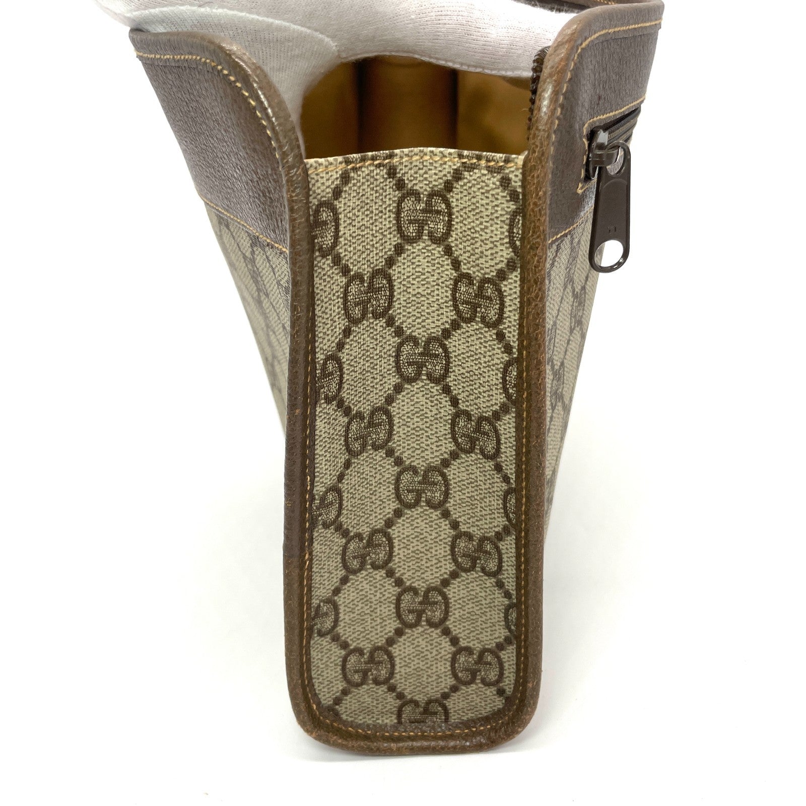 Gucci GG Clutch Bag - Brown, PVC Leather 