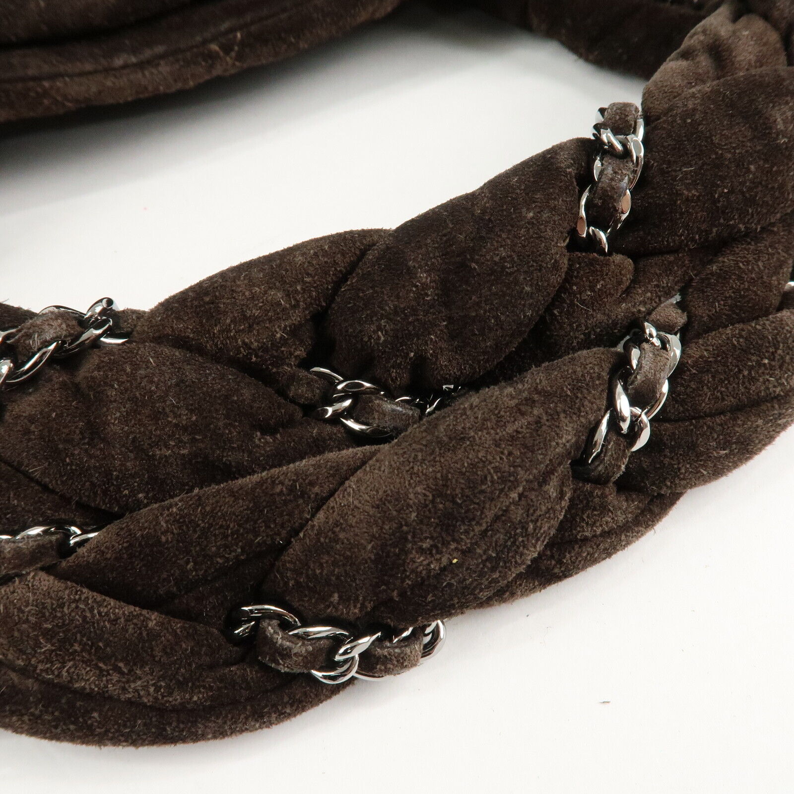 Chanel Matelasse Suede Boston Bag - Brown, Suede