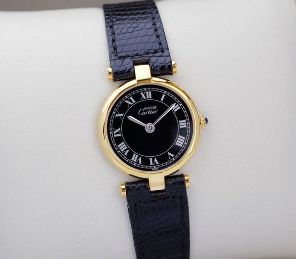 Cartier Must de Cartier Vendome Watch - Black, Leather