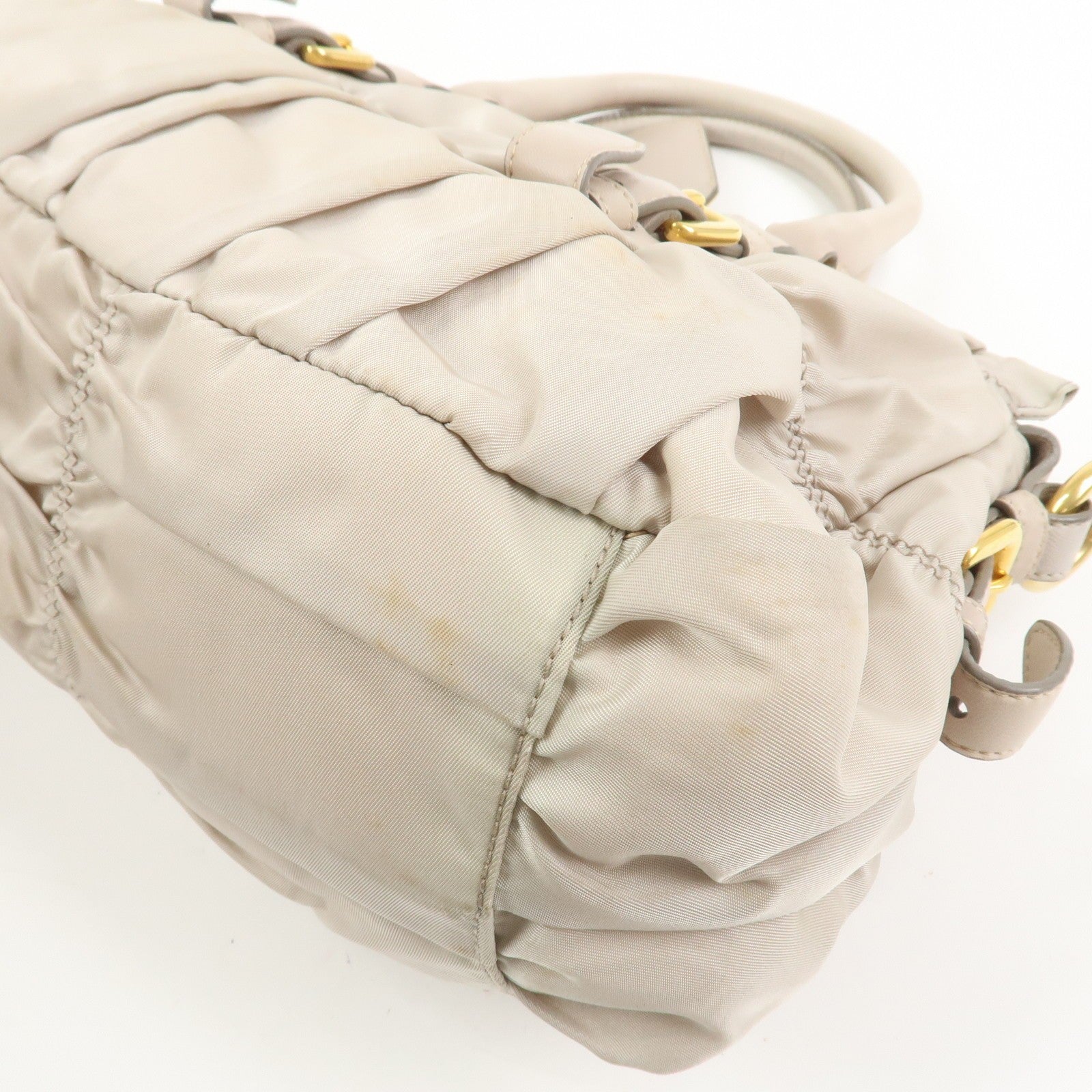 Prada Hand Bag - Gray, Nylon and Leather