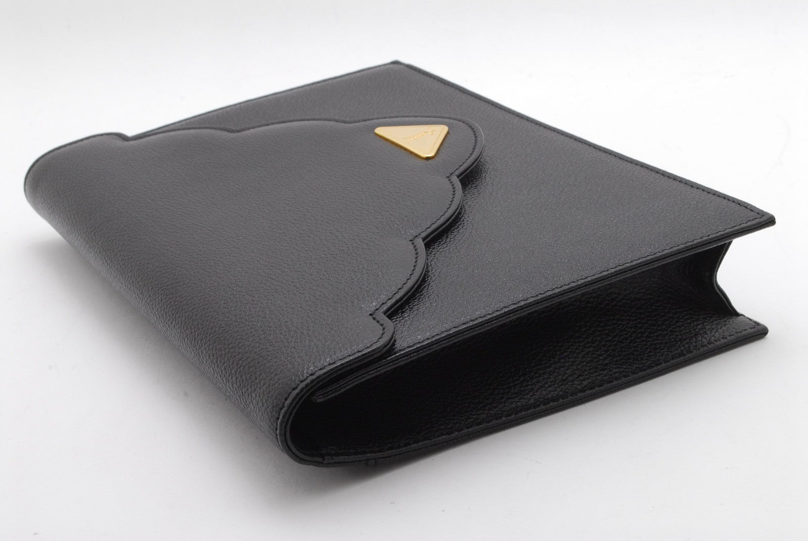 Saint Laurent Yves Clutch Bag - Black, Leather