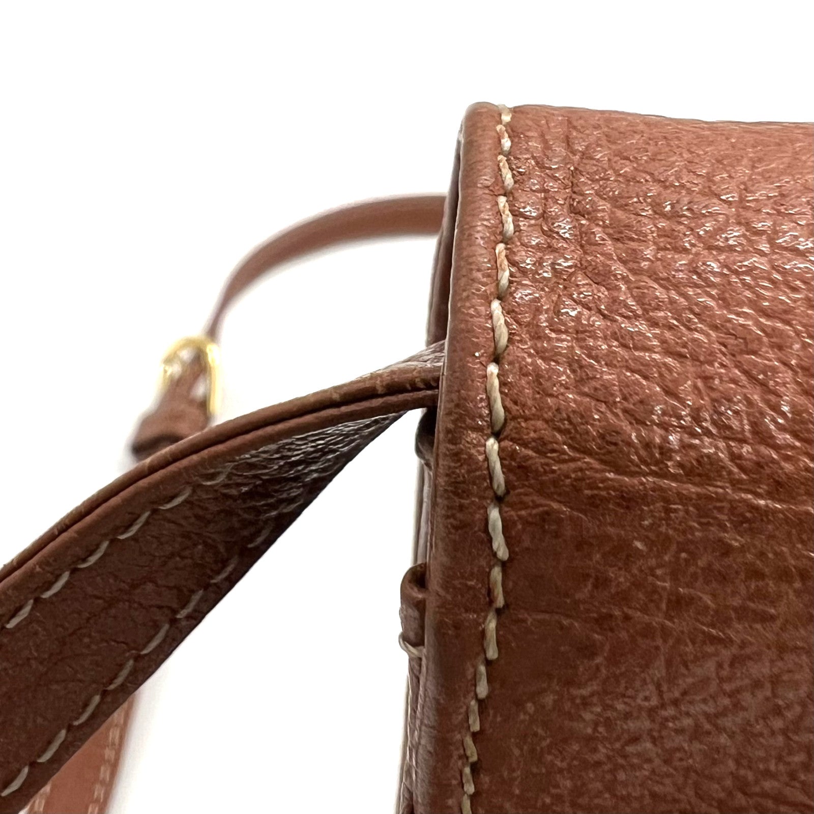 Saint Laurent Shoulder Tote Stitch Bag - Brown, Leather 