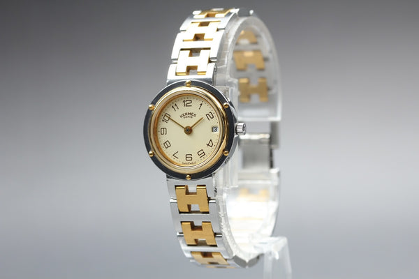 Hermès Clipper Wristwatch - Ivory, Stainless Steel