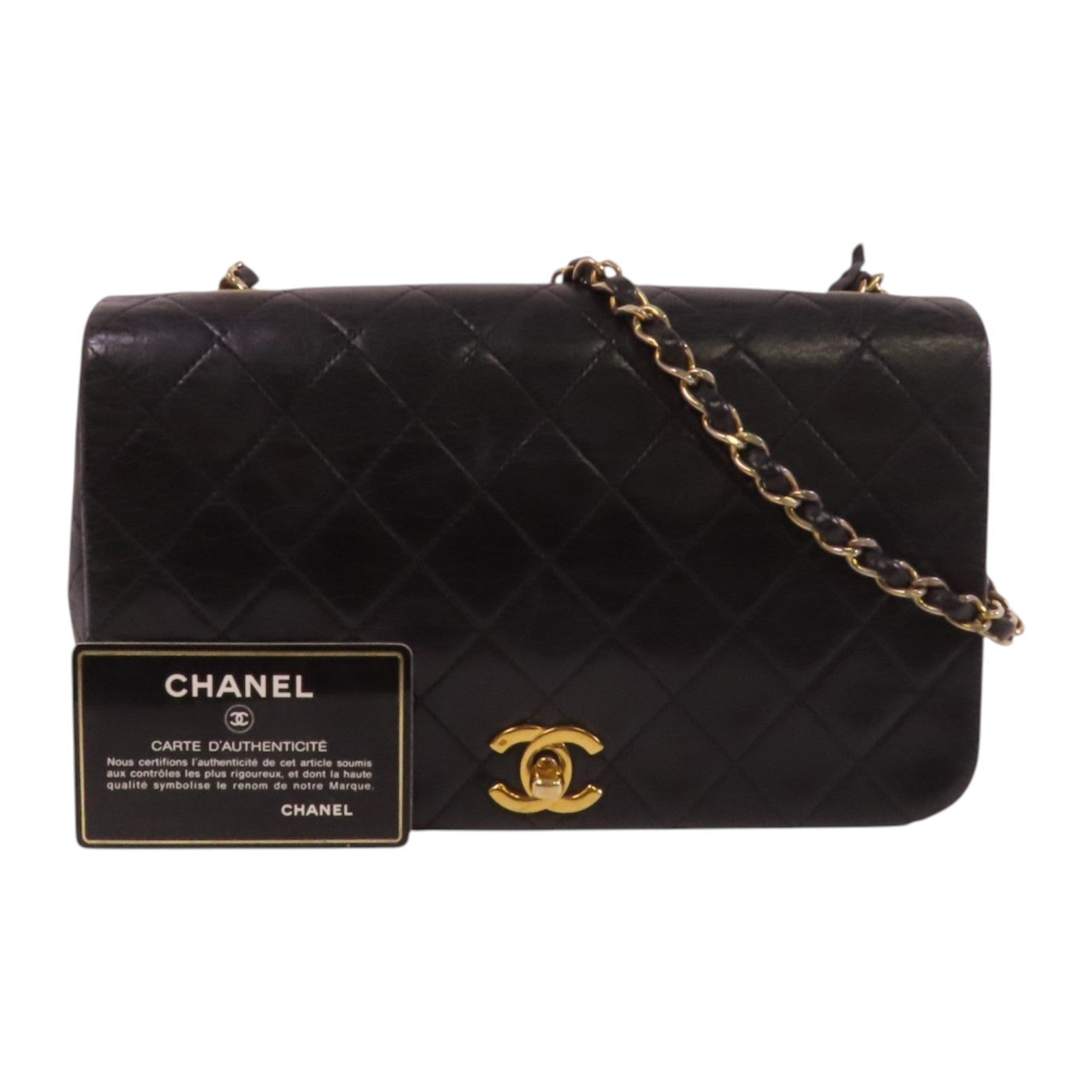 CHANEL CC GHW Shoulder Bag - Black, Lambskin