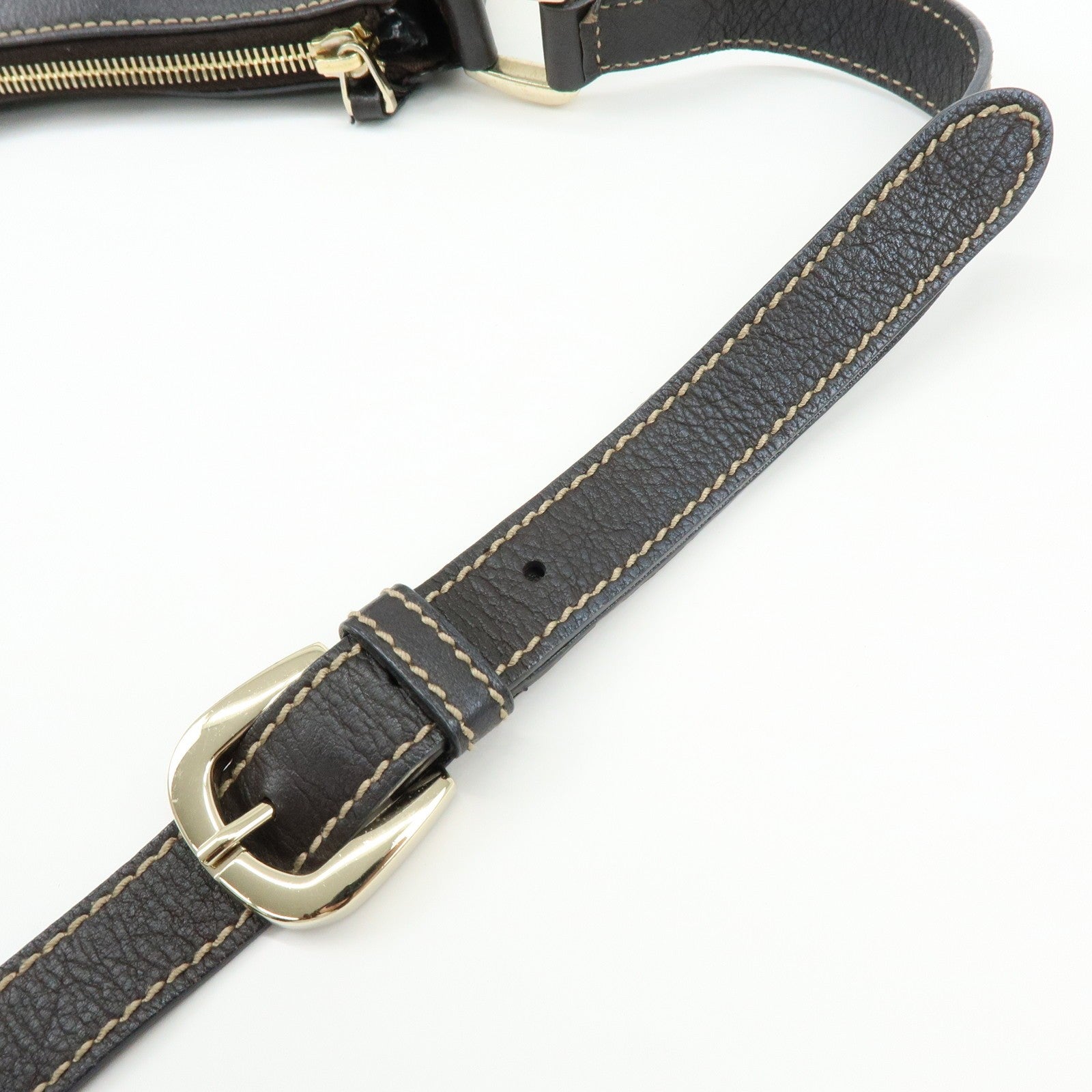Gucci 203257 Shoulder Crossbody Bag - Brown, GG Canvas, Leather