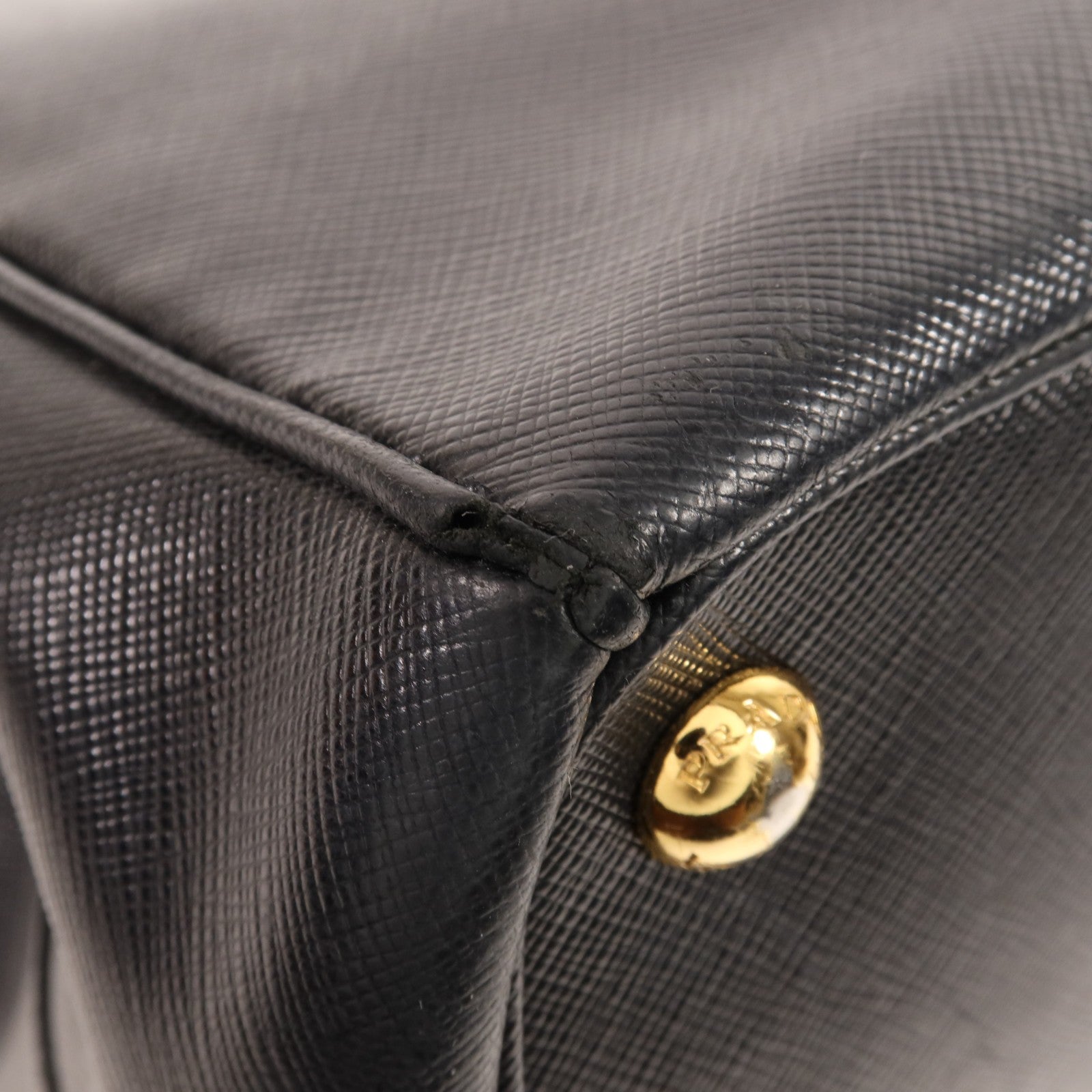 Prada GHW Double Zip Handbag - Black, Calfskin Leather