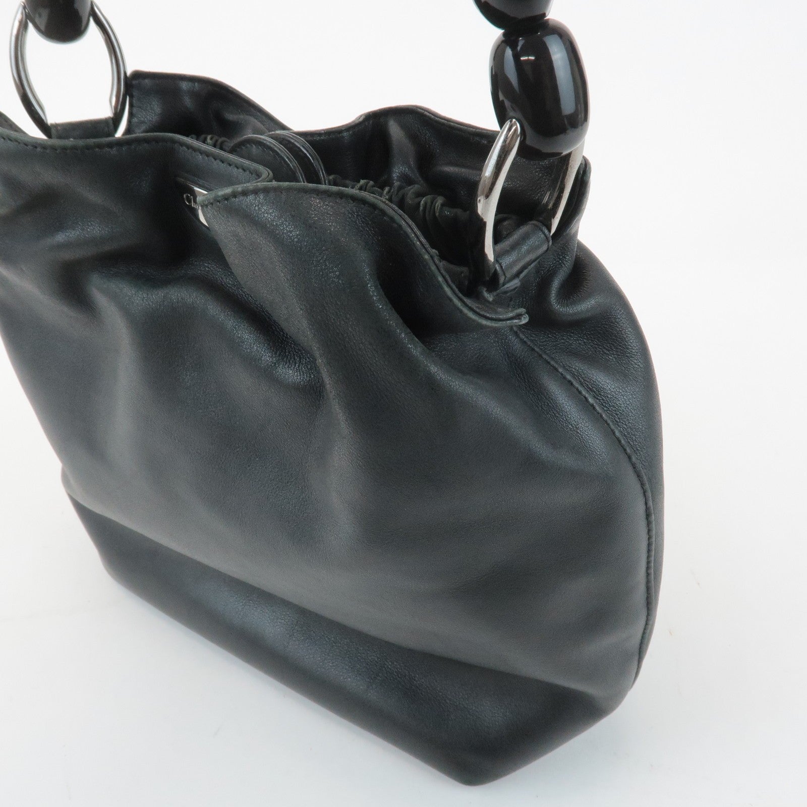 Christian Dior Maris Pearl Hand Bag - Black, Leather