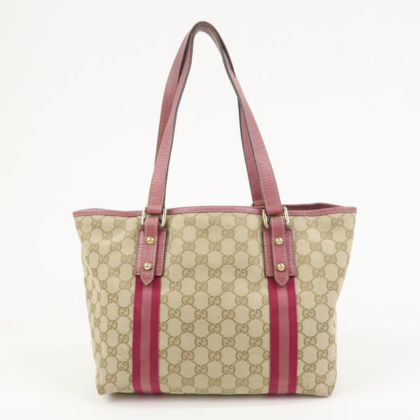Gucci Tote Bag - Beige Pink, GG Canvas Leather