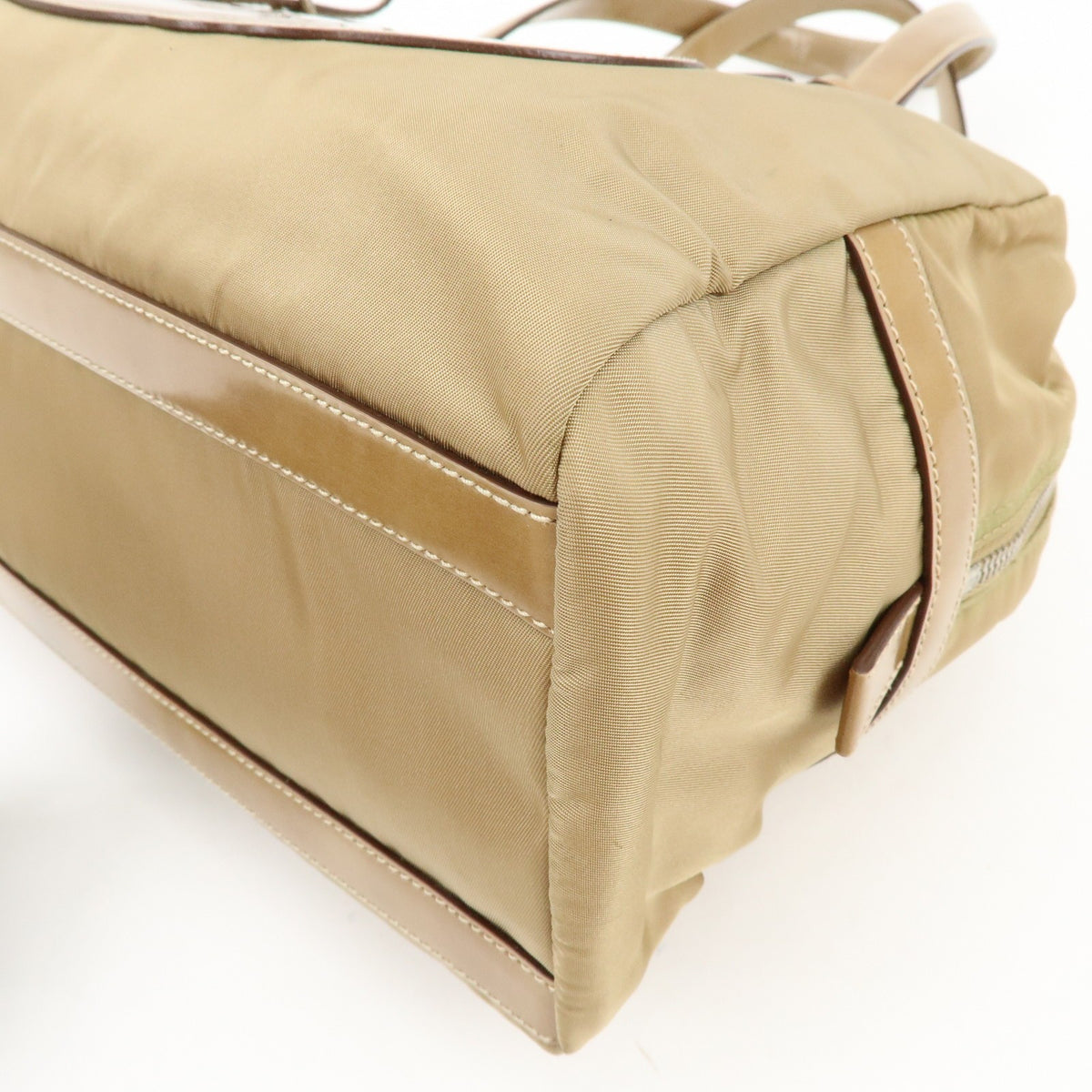 Prada Shoulder Bag - Beige, Nylon and Leather