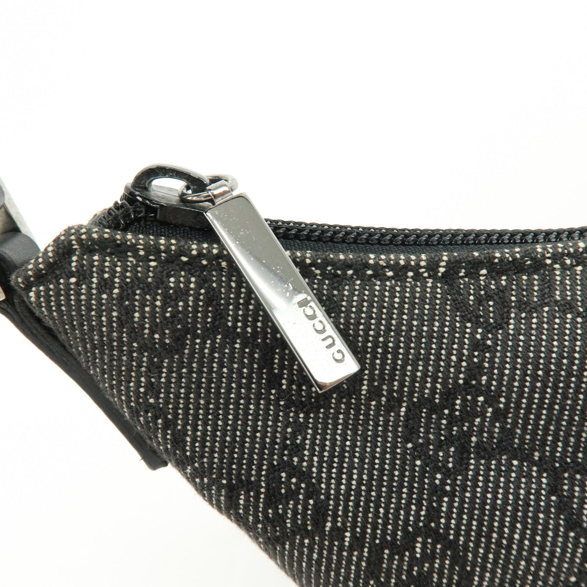 Gucci Shoulder Bag - Black, Leather and GG Denim