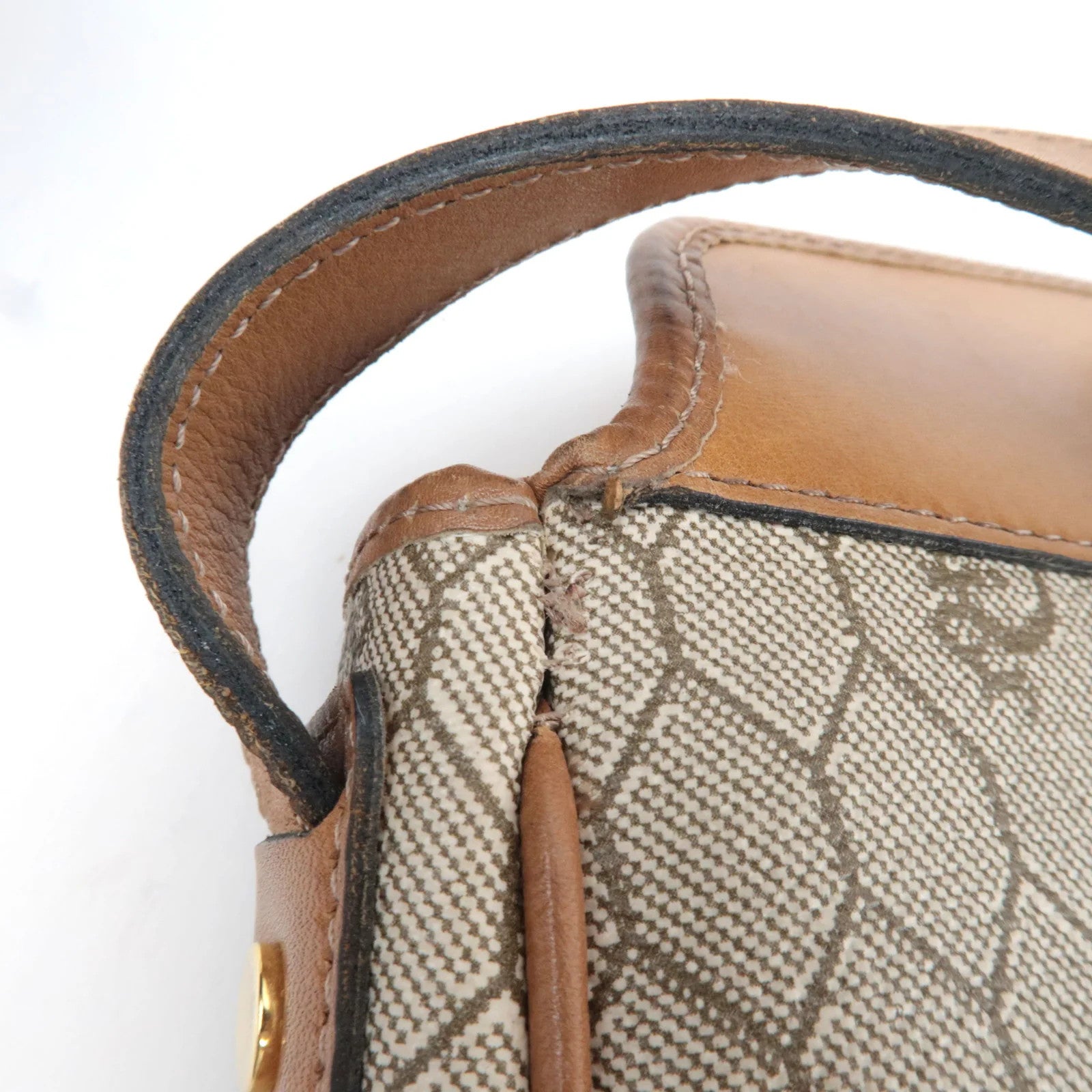 Christian Dior Honeycomb Shoulder Bag - Beige Brown, PVC Leather