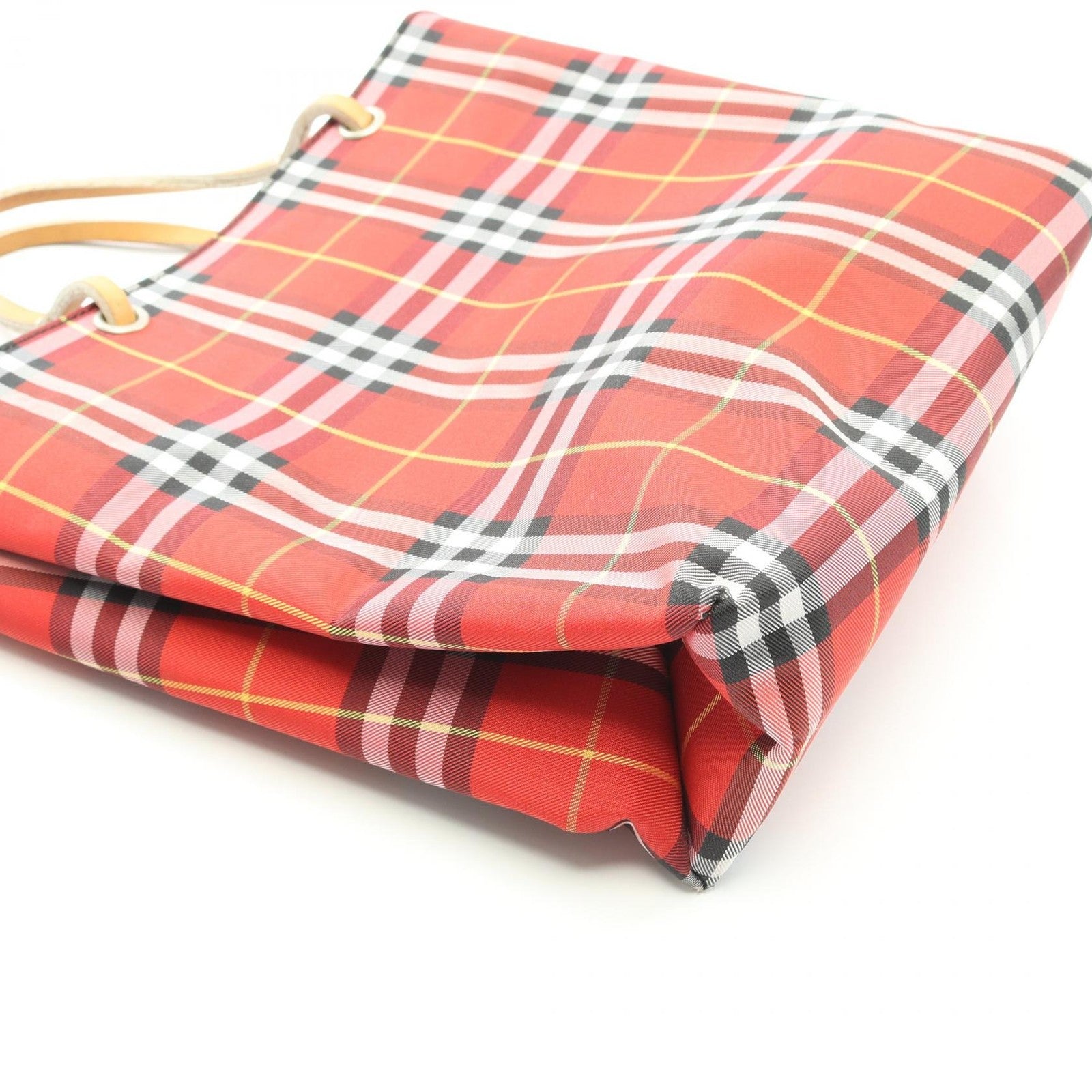 Burberry Nova Check Handbag - Red, Canvas