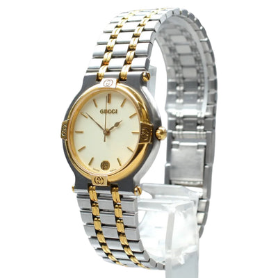 Gucci 9000M Wristwatch - Gold, Stainless Steel- קוטר 32 מ״מ
