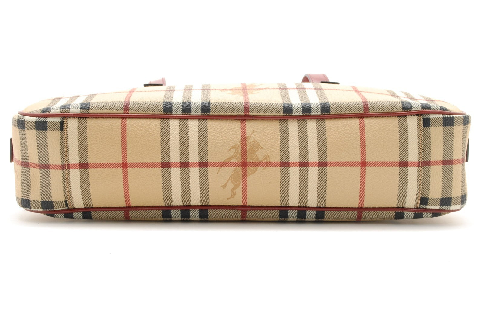 Burberry Nova Shoulder Bag - Red, Leather and PVC Canvas