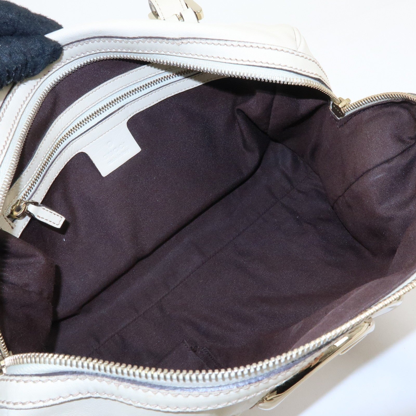 Gucci Interlocking G Sherry Boston Hand Bag - Ivory, Leather