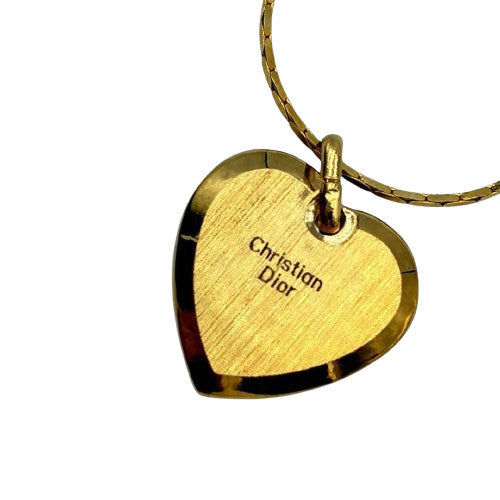Dior Heart Motif Necklace - Gold, Metal