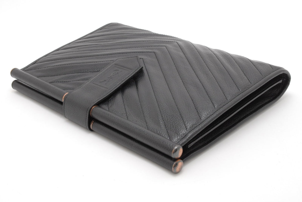 Saint Laurent Yves Saint Laurent Clutch Bag - Black, Leather