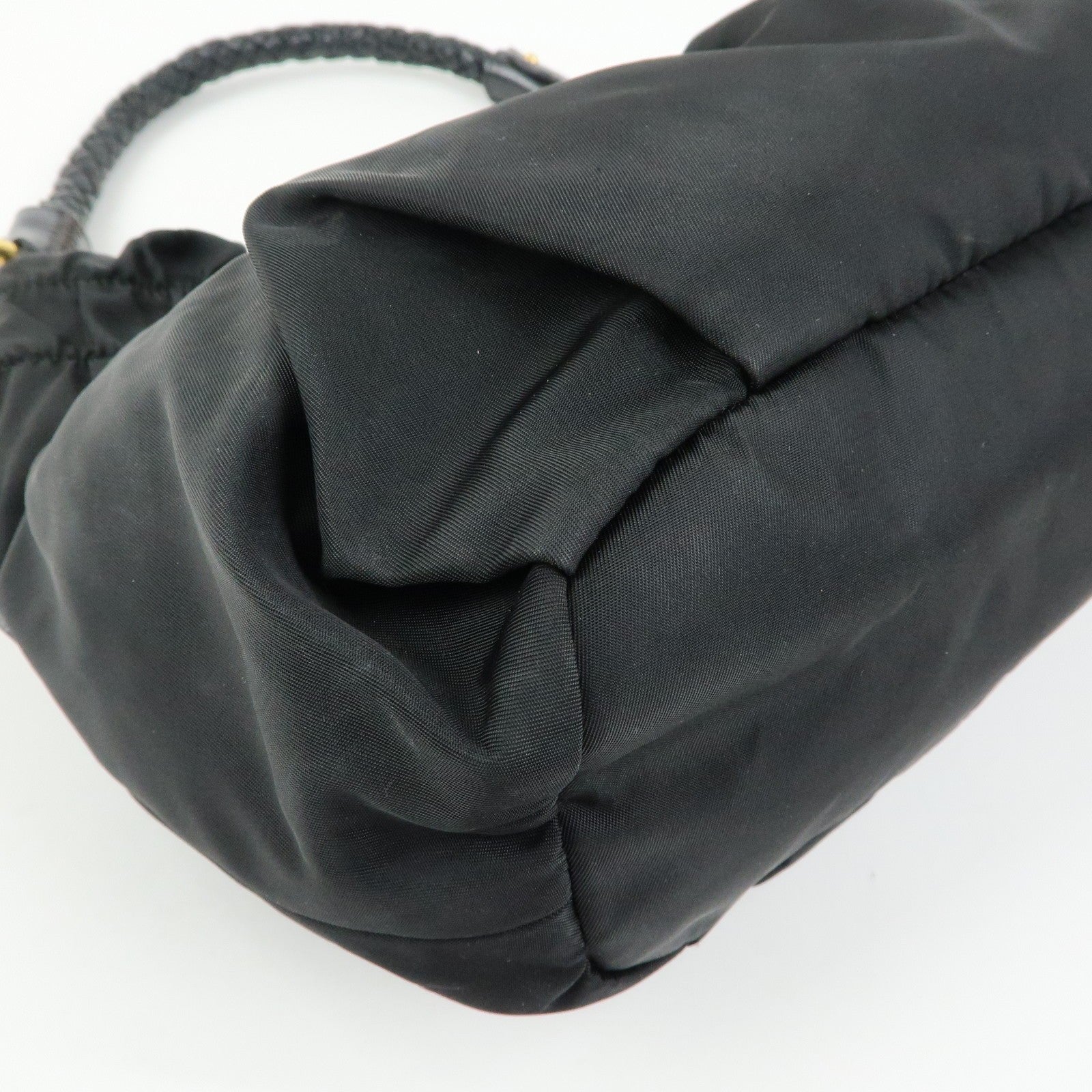 Prada Ribbon Shoulder Bag - Black, Nylon and Leather