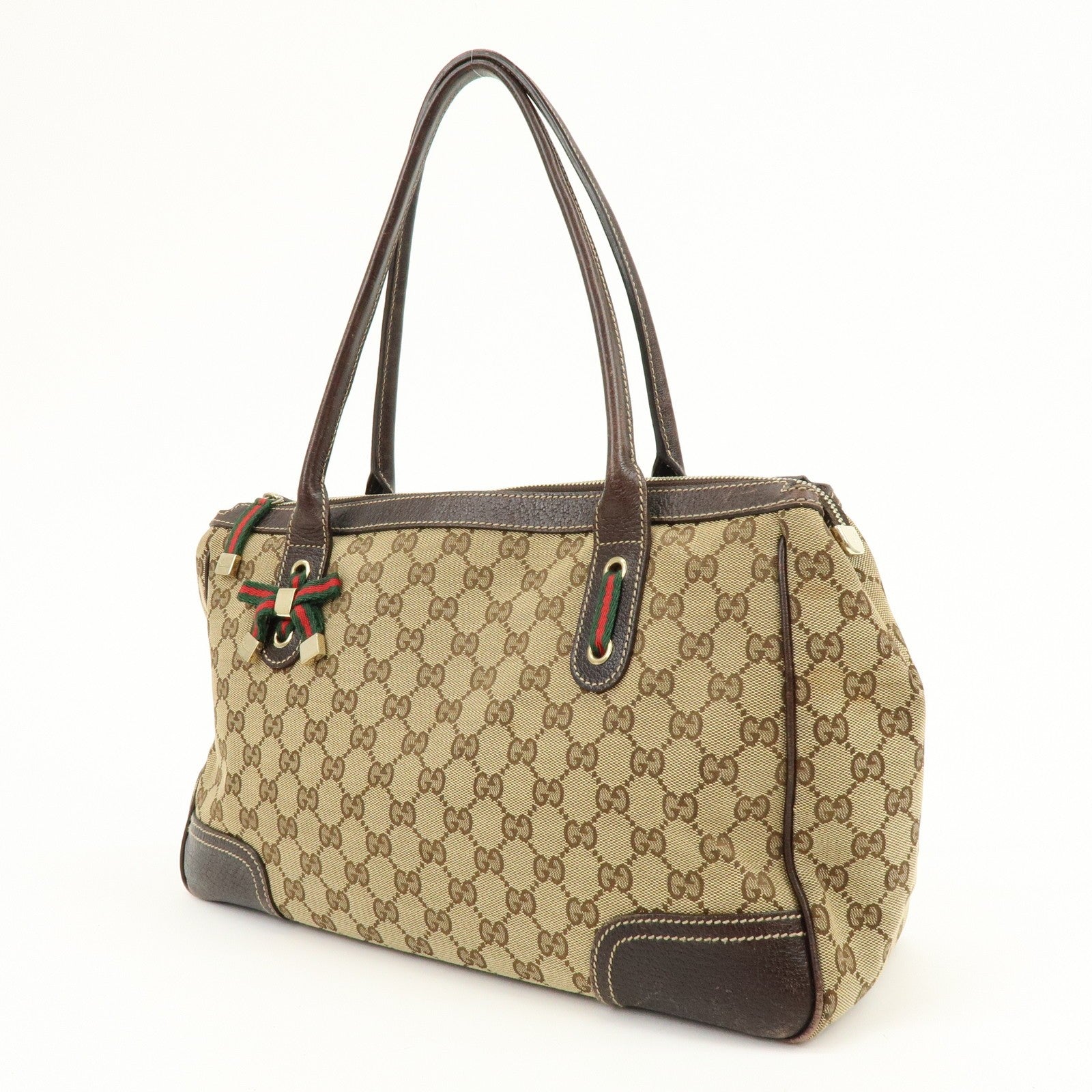 Gucci Sherry Line Tote Bag - Beige, GG Canvas, Leather 