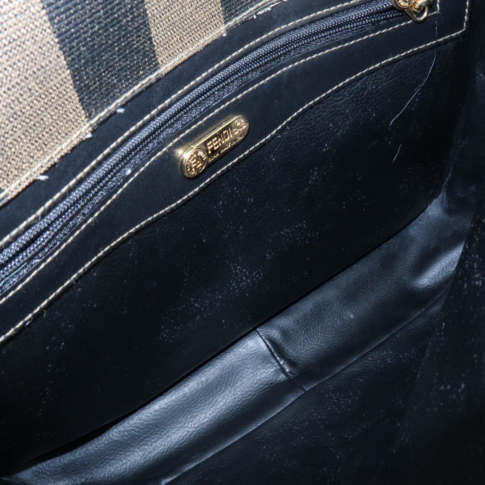 Fendi Shoulder Bag - Black, Brown, PVC Leather