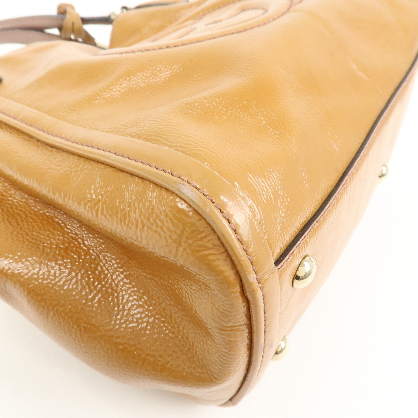 Gucci Soho Interlocking G 2Way Bag - Brown, Patent Leather