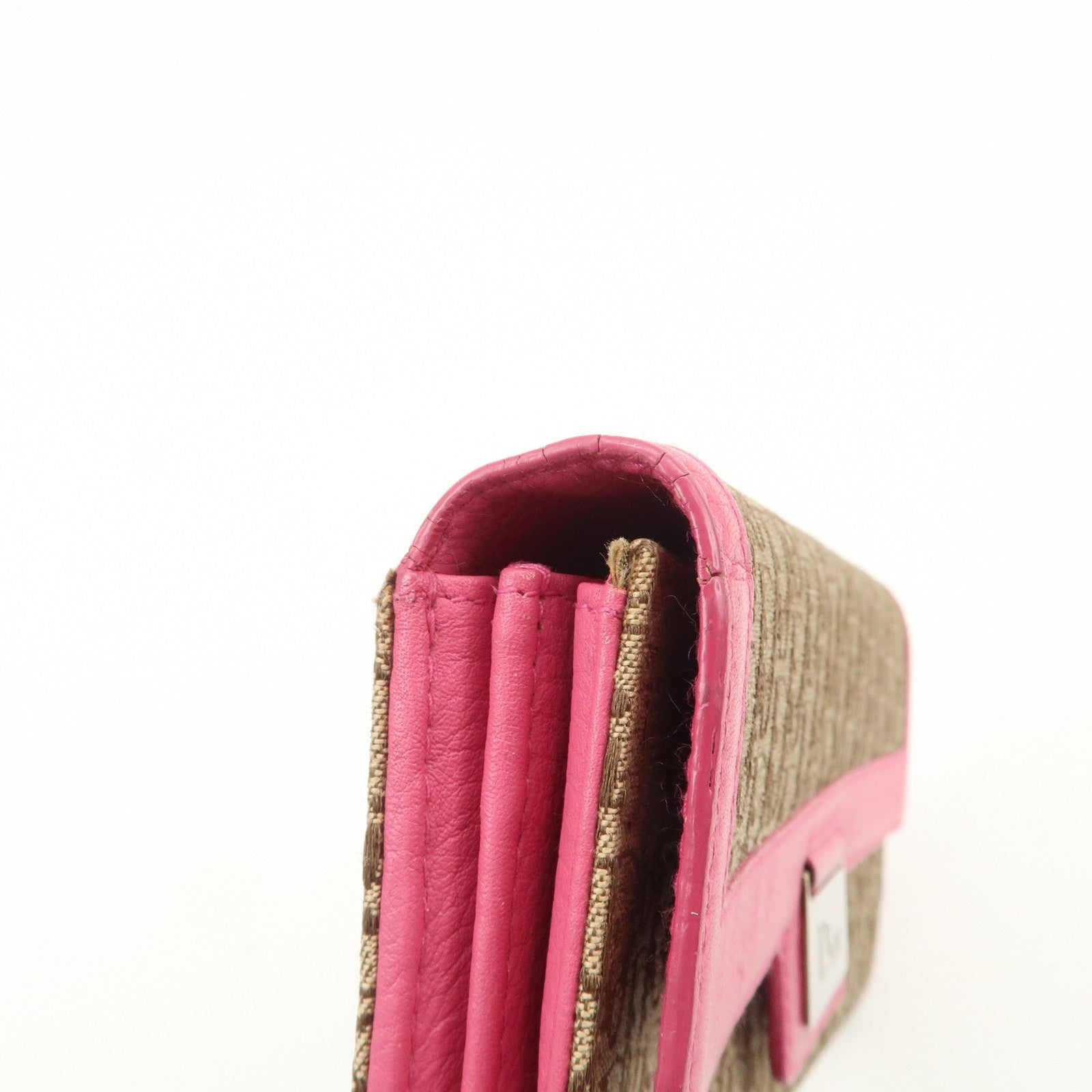 Christian Dior Trotter Wallet - Pink, Canvas Leather