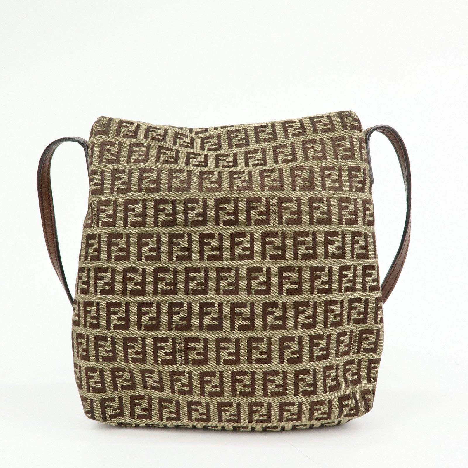 Fendi Shoulder Crossbody Bag - Brown, Canvas Leather