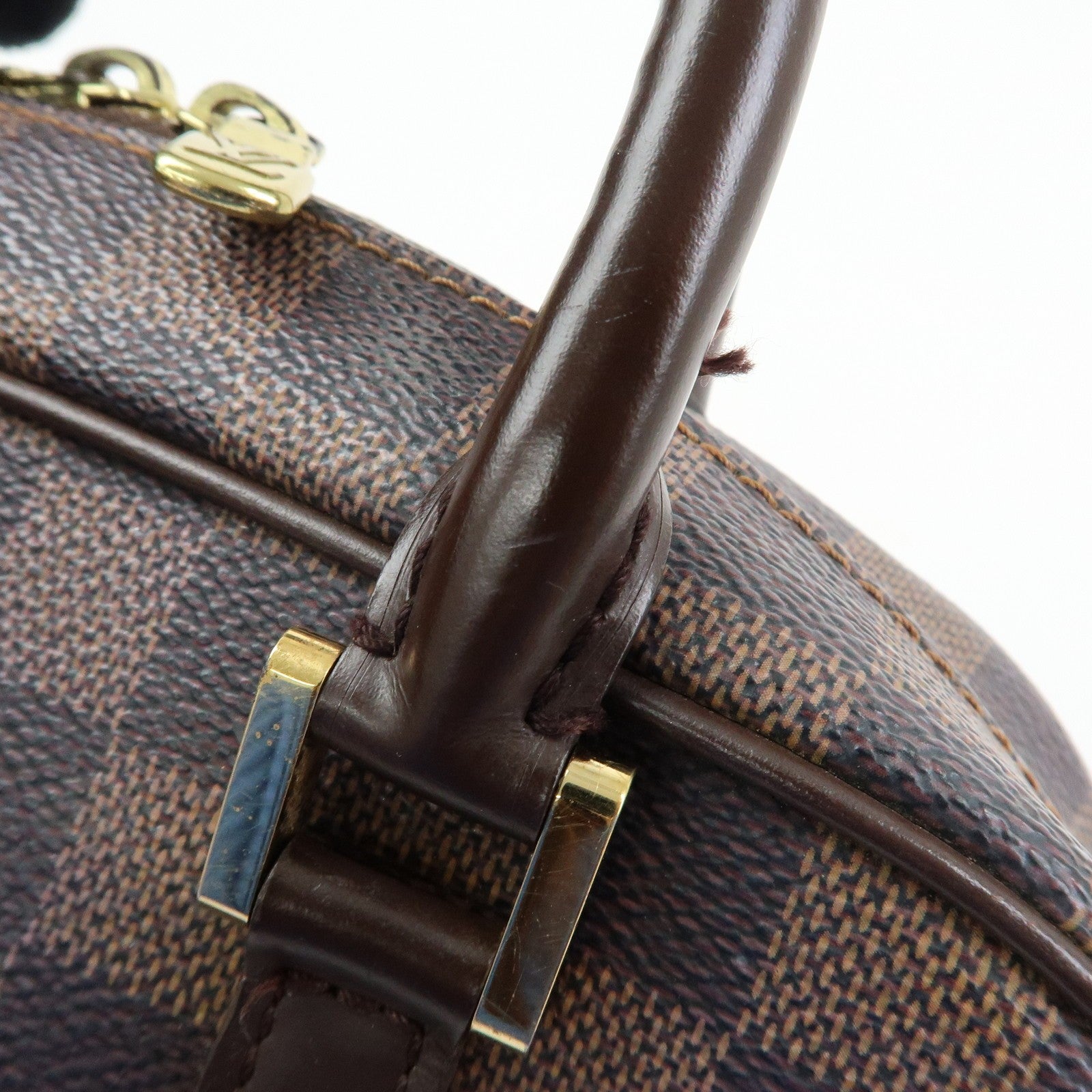 Louis Vuitton Saria Mini Handbag - Damier Ebene, Canvas Leather