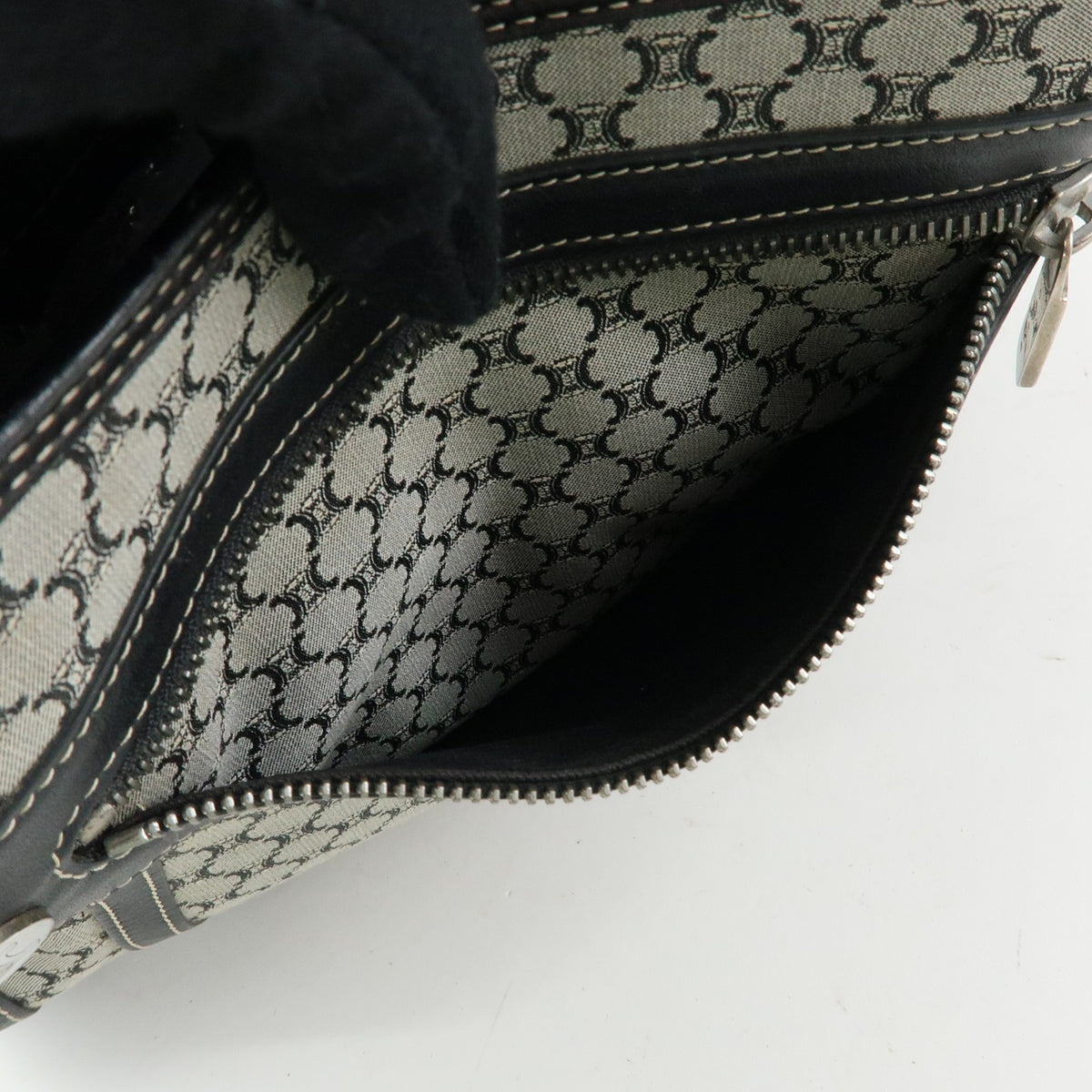 Celine Macadam Shoulder Bag - Black, Canvas, Leather