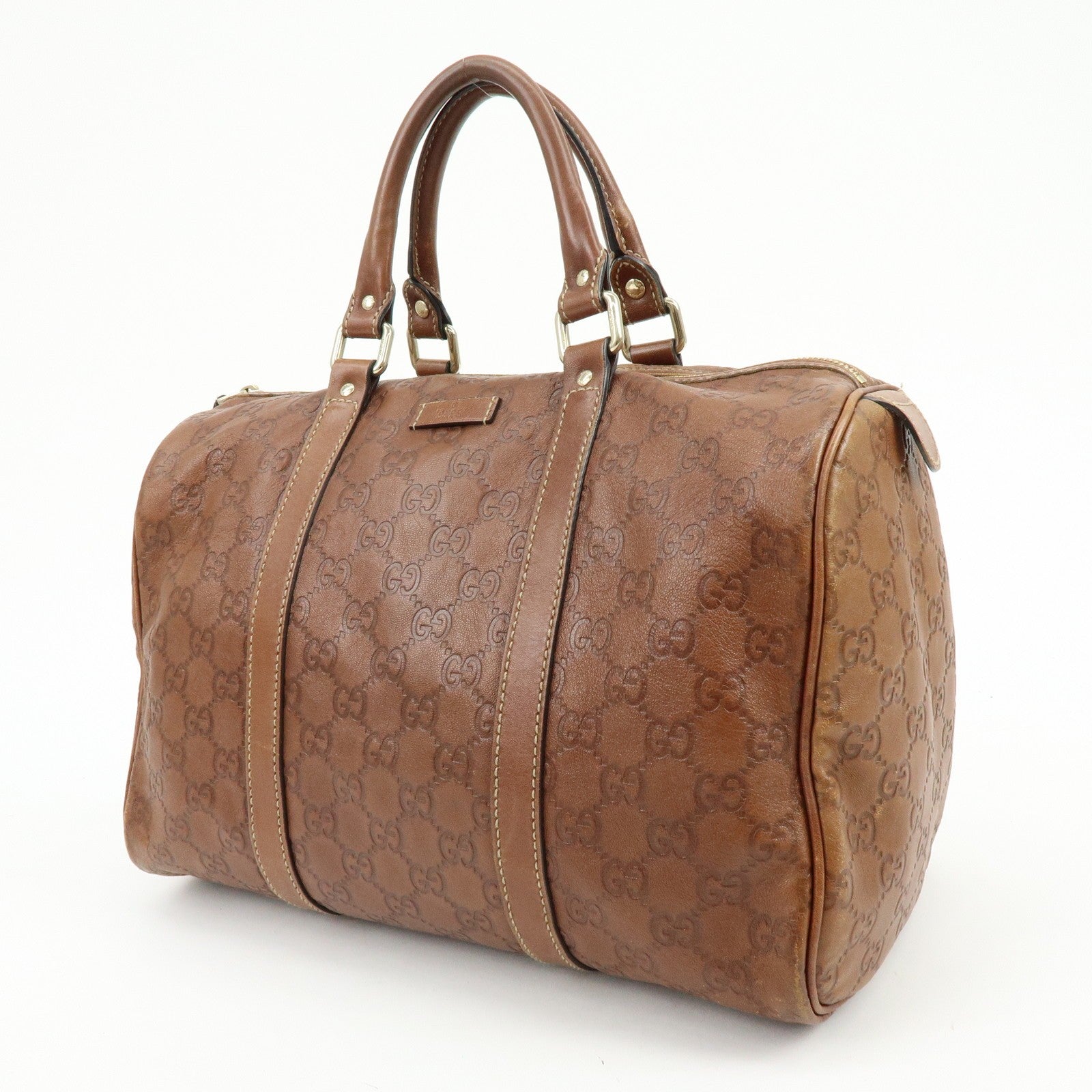 Gucci Boston Handbag - Brown, Guccissima Leather