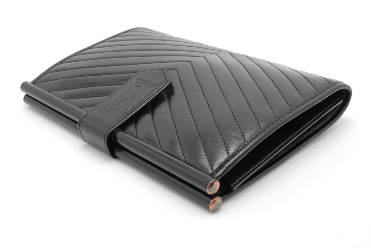 Saint Laurent Yves Saint Laurent Clutch Bag - Black, Leather