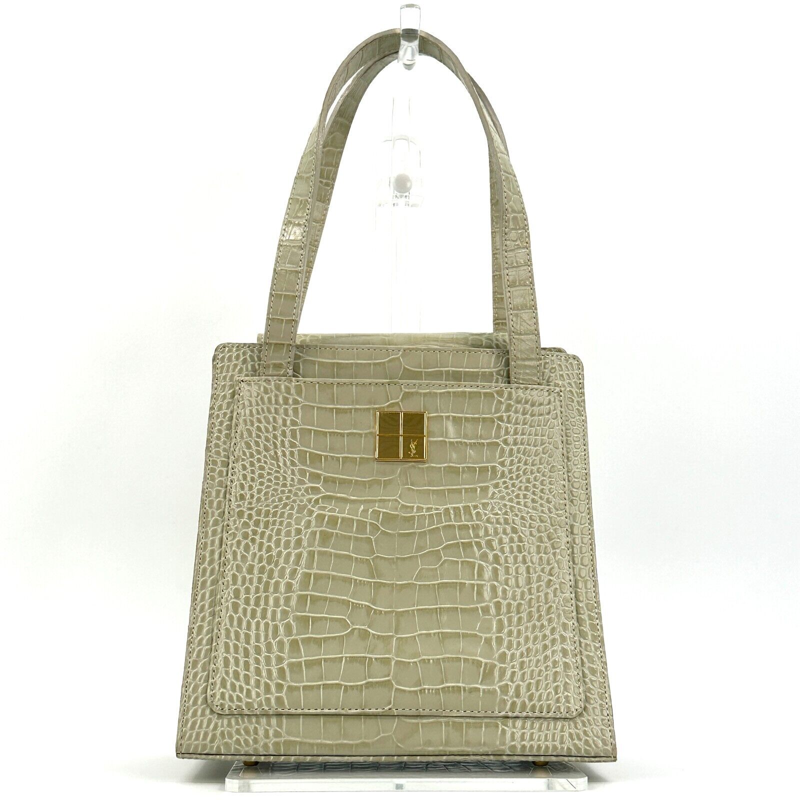 Saint Laurent YSL Tote - White, Leather
