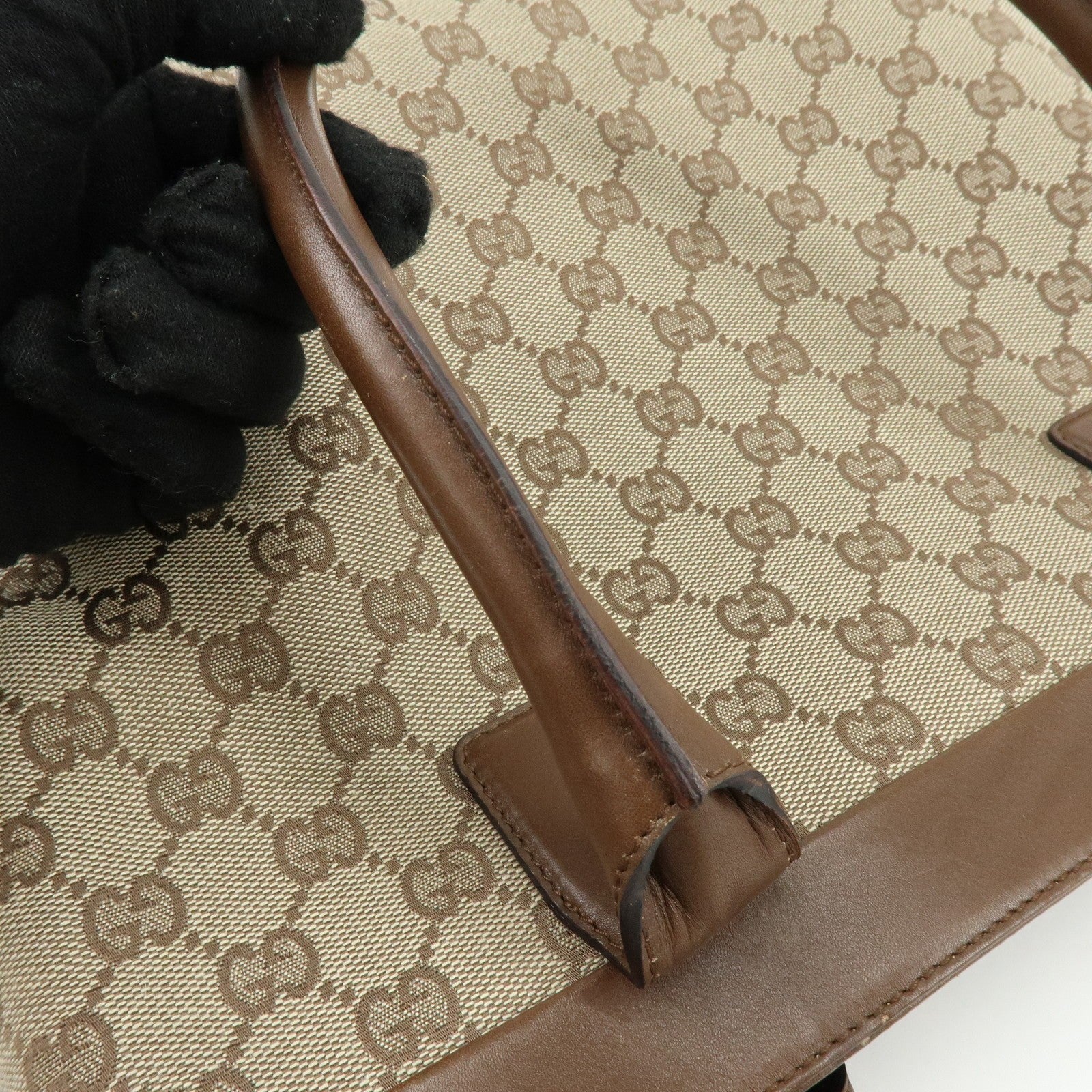 Gucci Tote Bag - Brown, GG Canvas Leather 