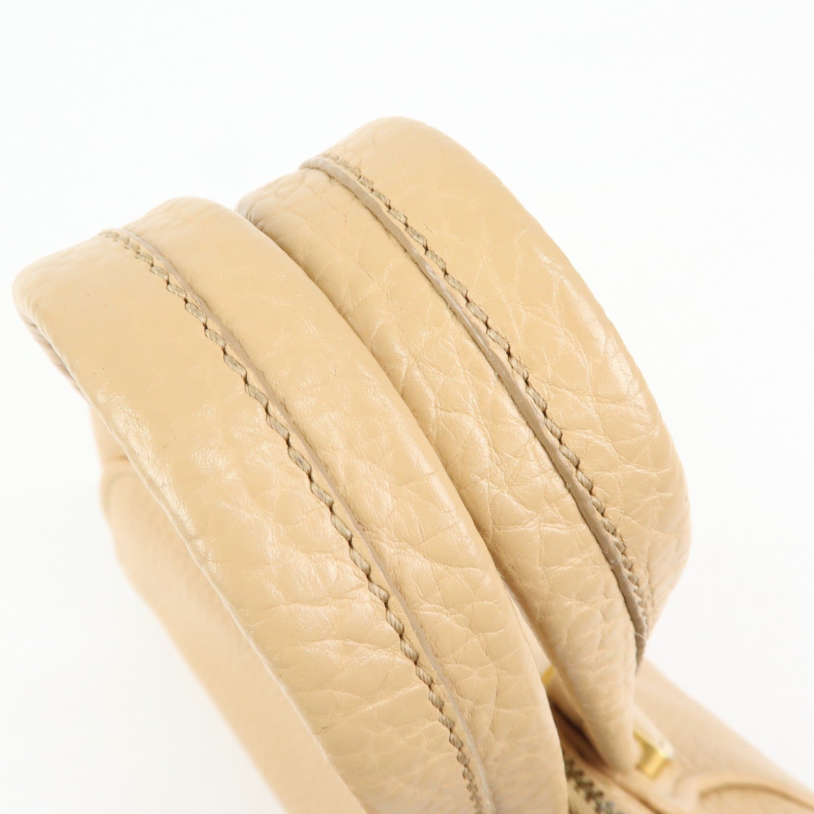 Fendi 8BL114 Hand Bag - Beige, Leather